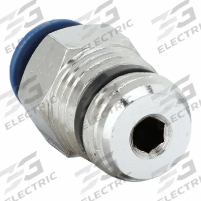 AIGNEP USA Push-Fit Adapter Fitting: 3/8 in OD x 1/4 in Pipe Size, Push-to-Connect x MNPT - Nickel-Plated Brass Tube Fittings