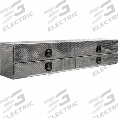 BUYERS PRODUCTS Side-Mount Truck Box: Side-Mount Truck Box, Single Flip-Up Door Lid, Aluminum - Single Flip-Up Door Topside Boxes with Drawers
