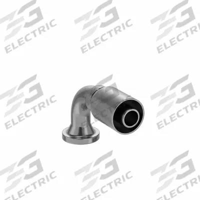 PARKER Hydraulic Crimp Fitting: Steel x Steel, 45° Elbow, -16 For Hose Dash Size - Crimp Hydraulic Hose Fittings with Flange Connection