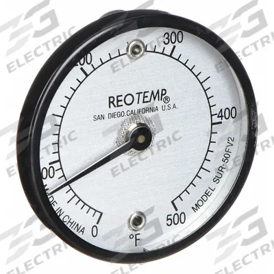 REOTEMP Magnetic Dial Thermometer: 0°F to 500°F /-20°C to 260°C - General Purpose Magnetic-Back Dial Thermometers