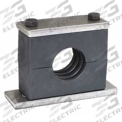 BEHRINGER PIPE SYSTEMS Vibration-Dampening Beta Clamp: Ribbed Bore, Steel Clamp, For 1 Lines (MPN SH3038-PP) - Vibration-Dampening Textured Core Beta Clamps