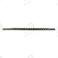PROTO Socket Rail: Silver, 1 in Overall Wd, 7 Posts/Slots, Steel, Sockets (MPN J2573). Key specifications — attr1125333: (16) Clips; attr1125348: Steel; attr1125346: PROTO; attr1125347: Silver; attr1136588: Sockets; attr1125364: Socket Rail.