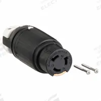 BRYANT Locking Connector: Non-NEMA, Black/White, 250V DC/600V AC, 50 A Current Rating, 3 Poles (MPN 3764). Key specifications — Brand: BRYANT.