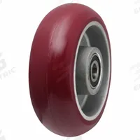 ALBION Caster Wheel: 5 in Wheel Dia., 2 in Wheel Wd, Polyurethane, 1,500 lb Load Rating, Aluminum (MPN AX0522808MAX). Key specifications — Brand: ALBION; Wheel/Tread Color: Red.