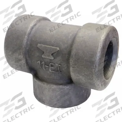 ANVIL Metal Pipe Tee: 2 1/2 in x 2 1/2 in x 2 1/2 in, Steel, Class 6000 - Threaded High-Pressure Pipe Fittings