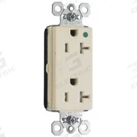 PASS & SEYMOUR Receptacle: Hospital Grade, Decorator Duplex, 5-20R, White, 125V AC, 20 A (MPN PTTR26362HGW). Key specifications — attr1367147: PASS & SEYMOUR.