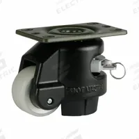 FOOT MASTER Plate Caster: Polyurethane Tread, 50 mm Wheel Dia, 82 mm Mounting Ht, Medium Duty (MPN GDR-60FBLKPUSUW). Key specifications — Brand: FOOT MASTER; Frame Color: Black.
