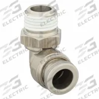 SMC Push-Fit Elbow Fitting: 1/4 in OD x 1/8 in OD Size, Push-to-Connect x MNPT, Stainless Steel (MPN KQG2L07-N01S). Key specifications — Brand: SMC; Thread Size A: 1/8".