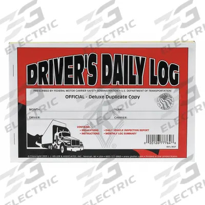 JJ KELLER Simplified Driver Logbook: Driver's Daily Log Book, Carbon, English, 2-Ply - Tractor-Trailer & Truck Driver Logbooks