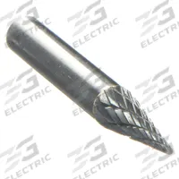 APPROVED VENDOR Carbide Bur: Pointed-End Cone, SM-2, Double Cut, 1/4" x 3/4" Head, 1/4" Shank (MPN 19D902). Key specifications — Trade Number: SM-2; Brand: APPROVED VENDOR.