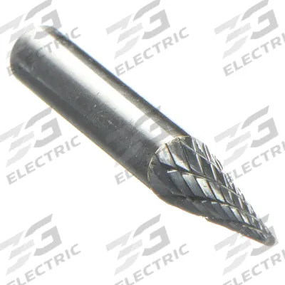 APPROVED VENDOR Carbide Bur: Pointed-End Cone, SM-2, Double Cut, 1/4" x 3/4" Head - Double-Cut Pointed-End Cone Burs