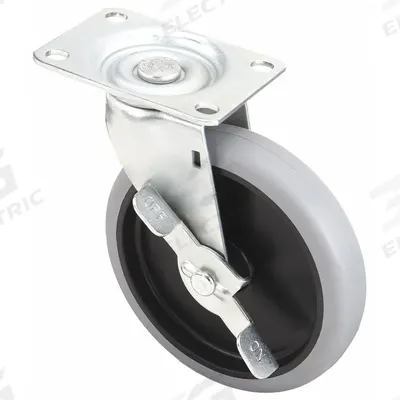 RUBBERMAID COMMERCIAL PRODUCTS Caster, Swivel with Brake - Material Handling Parts
