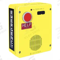 HUBBELL GAI-TRONICS Emergency Weatherproof Telephone: Surface Mount, 3-# Rollover/Auto Answer (MPN 393-003). Key specifications — Product Type: Emergency Call Boxes; Resistance Properties: Weather Resistant; Manufacturer Part Number: 393-003; Color: Yellow; Brand: HUBBELL GAI-TRONICS; Features: Call Received when Lit LED; Includes: Emergency Push Button; Material: Plastic.