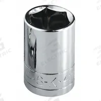SK PROFESSIONAL TOOLS Socket: Metric, 3/8 in Drive Size, 24 mm Socket Size, 6-Point, Std, Chrome (MPN 324). Key specifications — attr1204417: SK PROFESSIONAL TOOLS; attr1204392: Chrome.