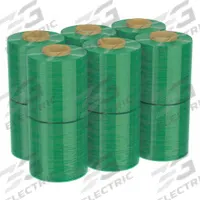 GOODWRAPPERS Stretch Wrap Film: 60 ga Gauge, 5 in Overall Wd, 1,000 ft Overall Lg, 1-Side, 12 PK (MPN 15A874). Key specifications — Brand: GOODWRAPPERS; Color: Light Green.