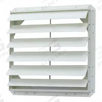 Manual Damper: For 24 in Fan, 27 1/8 in H, 27 1/8 in W, 3 3/8 in D, Fiberglass, Rear Flange, Wall (MPN GGS_47524). Key specifications — Airflow Direction: Horizontal; Blade Type: Flat Blade; Brand: DAYTON; Maximum Air Velocity: Not Rated; Mounting Position: Vertical.