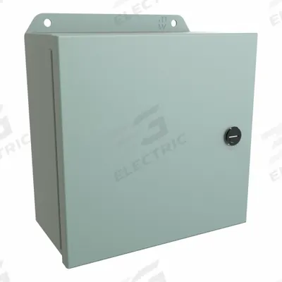 HAMMOND Electrical Enclosure: Steel, 8 in x 8 in x 4 in, NEMA 12/13/3R/4, w/Panel - Steel Washdown Enclosures