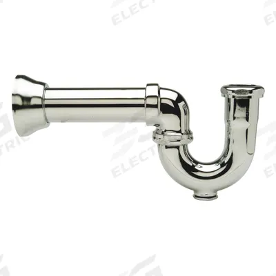 ZURN Trap: Brass, Chrome-Plated, Silver, 1 1/2 in Nominal Pipe Size, 8 3/8 in Overall Lg - P-Traps