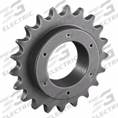 TRITAN Sprocket: For 100 Chain, 21 Teeth, 8.387 in Pitch Dia, 9.04 in Outside Dia, Steel (MPN 100E21H). Key specifications — Brand: TRITAN; Required Bushing Series: E.