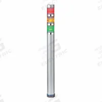 PATLITE Tower Light Assembly: 3 Tier, No Sounder Tier, IP42, Amber/Green/Red, Direct Wire, Steady (MPN ME-302A-RYG). Key specifications — Manufacturer Part Number: ME-302A-RYG; Brand: PATLITE; Operating Voltage: 24V DC; Light Tier Color: Red.
