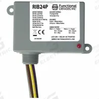 RIB Enclosed Pre-Wired Relay: 20 A Rating, DPDT, 0.50 in NPT (MPN RIB24P). Key specifications — Nipple Size: 0.50 in NPT; Brand: RIB.
