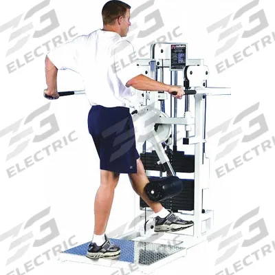 PROMAXIMA Multi-Hip: Steel, Powder Coated, White, Vinyl, 66 in Overall Lg, 1 Stations (MPN P-143) - Hip & Leg Machines