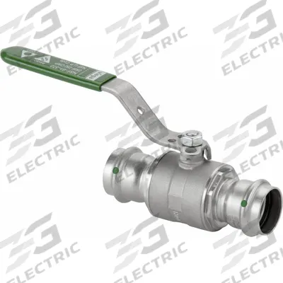 VIEGA PROPRESS Manual Two-Way Ball Valve: 1 in Nominal Valve Size, 316 Stainless Steel - Stainless Steel Ball Valves