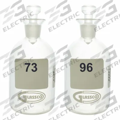 UNITED SCIENTIFIC SUPPLIES Bottle: 300 mL, Robotic Stopper, 135 mm, Colorless - Glass Lab BOD Bottles