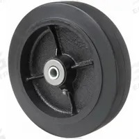APPROVED VENDOR Caster Wheel: 8 in Wheel Dia., 2 in Wheel Wd, Rubber, 1,175 lb Load Rating, Iron (MPN 400K38). Key specifications — attr1111770: Iron; attr1111778: Black; attr1111764: APPROVED VENDOR.