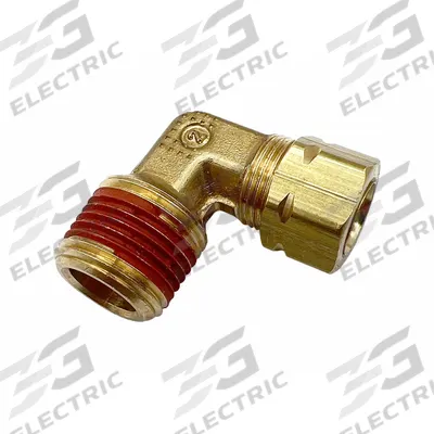 PARKER Compression Fitting Adapter: 1/2 in OD x 1/2 in Pipe Fitting Size, Compression x MNPT - Self-Aligning Brass Compression Fittings