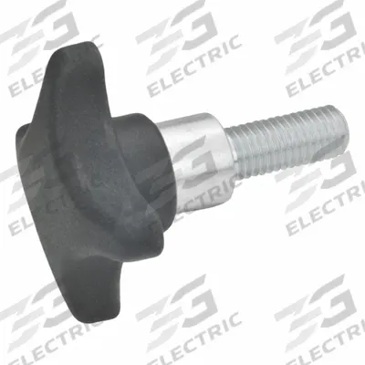 JW WINCO Hand Knobs; 4-Prong Knobs: Plastic w/ Steel Thread, M12 Thread - 4-Arm Knobs with Threaded Stud