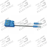 GROTE Pigtail: Slim-Line 0.18 in Male Bullet, 2 Wires, 7 1/2 in Wire Lg, 3 Connectors (MPN 66982). Key specifications — Wire Sizes Included: 14 AWG; Features: Factory-Molded Plugs; Connector Type: Slim-Line 0.18 in Male Bullet; Compatible Product Type: Series 19 Lamps.