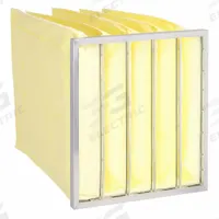 GRAINGER Pocket Air Filter: 20 in x 20 in x 22 in, MERV 14, Yellow, Synthetic, 5 Pockets (MPN 5M404). Key specifications — Display Sell UOM: EA; Brand: GRAINGER; Media Material: Synthetic; Performance Rating: MERV 14.