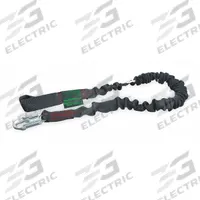 MILLER BY PIP Shock-Absorbing Lanyard: Tubular Webbing, Arc-Flash Rated, Steel Snap Hook, 1 Legs (MPN 233MK-Z7/6FTBK). Key specifications — Brand: MILLER BY PIP; Color: Black; Visual Load Indicator: Yes; Shock-Absorbing Lanyard Material: Polyester.