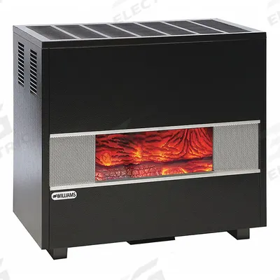 WILLIAMS COMFORT PRODUCTS Hearth Heater: Natural Gas, Visual Flame Cabinet - Freestanding Vented Gas Floor Heaters