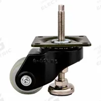 FOOT MASTER Plate Caster: Polyurethane Tread, 50 mm Wheel Dia, 73 mm Mounting Ht, Light Duty (MPN GDH-50A-SF-BLKUW). Key specifications — Brand: FOOT MASTER; Frame Color: White.