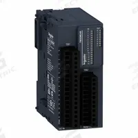 SCHNEIDER ELECTRIC Discrete Input/Output Module: (16) Discrete In, (8) Relay Out (MPN TM3DM24R). Key specifications — Manufacturer Part Number: TM3DM24R; Power Required: 24V DC; Product Type: Discrete Input/Output Module; Series: M251; Number and Type of Outputs: (8) Relay; Mounting Style: Panel; Number and Type of Inputs: (16) Discrete.