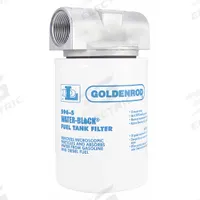 GOLDENROD Fuel Filter: Water & Particulate, Repl Filter, Water / Particulate, 25 gpm Max. Flow Rate (MPN 596). Key specifications — Brand: GOLDENROD; Body Material: Steel/Zinc; Compatible Manufacturer Model Number: 570-1; Series: 596-5.