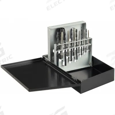 APPROVED VENDOR Drill Bit and Tap Set: 13 Pc, #4-40 to 1/4"-20 Taps - Drill Bit & Hand Tap Sets