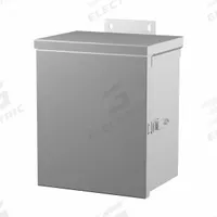 HAMMOND Junction Box: Galvanized Steel, 6 in x 4 in x 4 in, 3R, Solid Cover, Hinged, Included (MPN C3R644HCR). Key specifications — Brand: HAMMOND; Closure Method: Latches; Knockouts: Included.