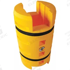 SENTRY Column Protector: 12 in, 10 in, 12 in (H-Beam)/12 in (Round)/12 in (Square), Square, LLDPE (MPN CS2442-12SFE). Key specifications — Color: Yellow; Maximum Compatible Column Length: 12 in; Minimum Compatible Column Length: 10 in; Brand: SENTRY; Material: LLDPE.