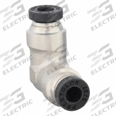 PARKER Push-Fit Elbow Fitting: 5/32 in OD x 5/32 in OD Size - Nickel-Plated Brass Tube Fittings