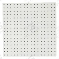 TRITON PRODUCTS Pegboard Panel: Square, 3/8 in Peg Hole Size, 24 in x 24 in x 9/16 in, Steel, White (MPN LB1-W). Key specifications — Material: Steel; Finish: Epoxy Coated; Peg Hole Shape: Square; Includes: Mounting Hardware; Color: White; Brand: TRITON PRODUCTS.