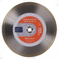 HUSQVARNA Diamond Saw Blade: Granite/Porcelain/Stone/Tile, 7 in Blade Dia., 5/8 in Arbor Size (MPN Superlok Porcelain+7). Key specifications — attr1097734: Wet/Dry; attr1097738: Tile Saw; attr1097751: HUSQVARNA.