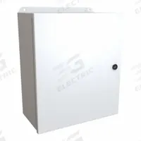 HAMMOND Electrical Enclosure: Steel, 14 in x 12 in x 6 in, NEMA 12/13/3R/4, w/Panel, Solid Cover (MPN EJ14126LG). Key specifications — Closure Method: Latches; Brand: HAMMOND; Knockouts: Not Included.