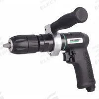 SPEEDAIRE Air-Powered Drill: 1/2 in Chuck, Medium Duty, 800 RPM, 0.5 hp, Keyless, Reversible (MPN 21AA76). Key specifications — attr1320790: SPEEDAIRE.