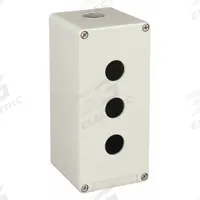 SCHNEIDER ELECTRIC Push Button Enclosure: 22mm, 3 Holes, Cast Zinc, NEMA 13/4 (MPN XAPG39203). Key specifications — Brand: SCHNEIDER; Environments & Applications: Oil-Tight and Dust-Tight.