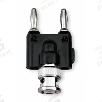 POMONA BNC Adapter: Double Banana Jack, Banana Jack Adapters, Not Panel Mounted, Stackable, BNC Male (MPN 1270). Key specifications — Brand: POMONA; Panel Mounted - NEW: Not Panel Mounted; Stackability: Stackable.
