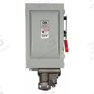 Siemens Safety Switch: Non-Fusible, 60 A, Three Phase, 600V AC, Galvanized Steel - Non-Fusible Safety Switches