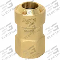 PARKER Push-Fit Adapter Fitting: 1/4 in OD Size, Push-to-Connect x UNF, Brass, Adapter (MPN PZKP-F4-HNBR 1/4" SAE). Key specifications — Brand: PARKER; Series: ZoomLock.